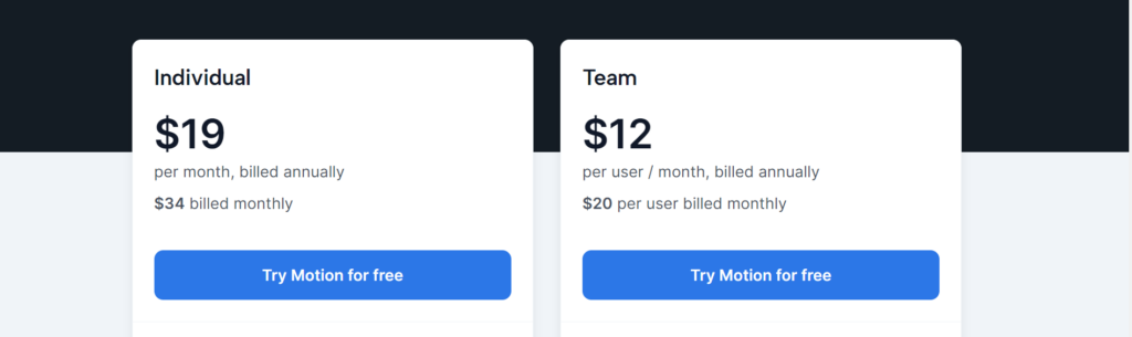 motion ai pricing